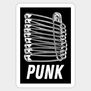 Punk #3 - Safety Pin Typography Design Sticker